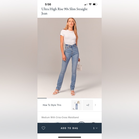 Abercrombie The ‘90s Straight Ultra Highrise - Picture 3 of 6